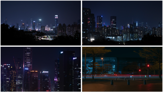 深圳城市全景夜景延时