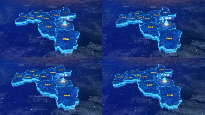 大同市广灵县蓝色三维科技区位地图
