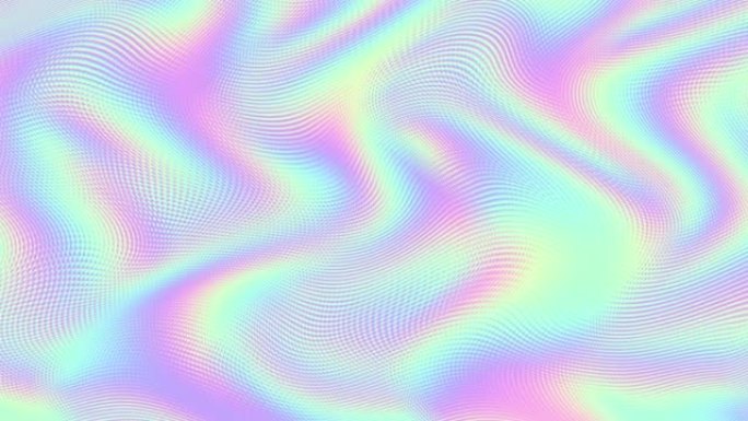 无缝抽象全息波浪形背景，用于循环播放。4k viseo