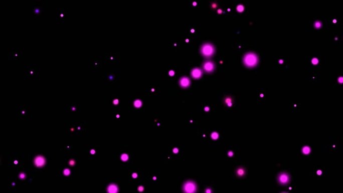 紫红色彩色粒子飞行，粒子背景，抽象背景。