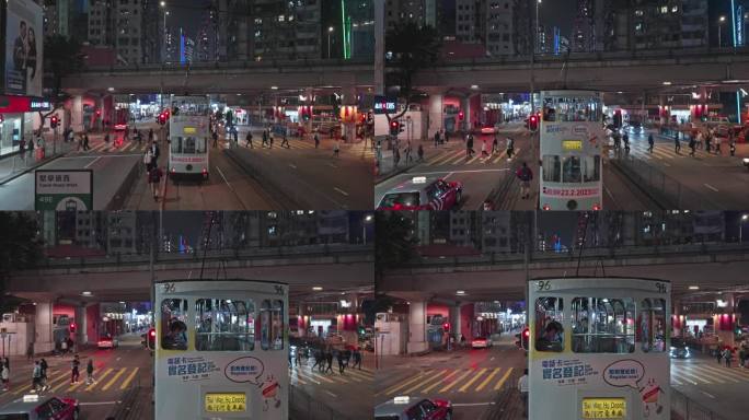 4K正版-香港行驶的叮叮车二层视角01