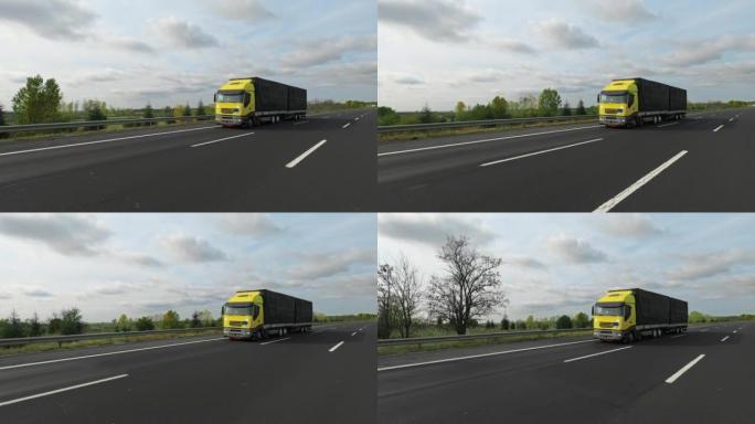 双箱卡车运输-4k分辨率