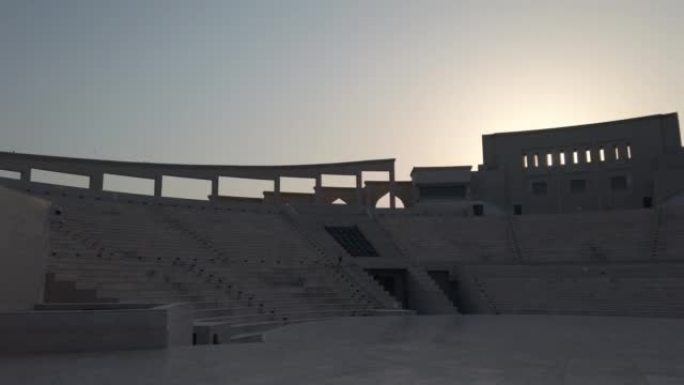 多哈卡塔拉文化村的圆形剧场卡塔尔全景