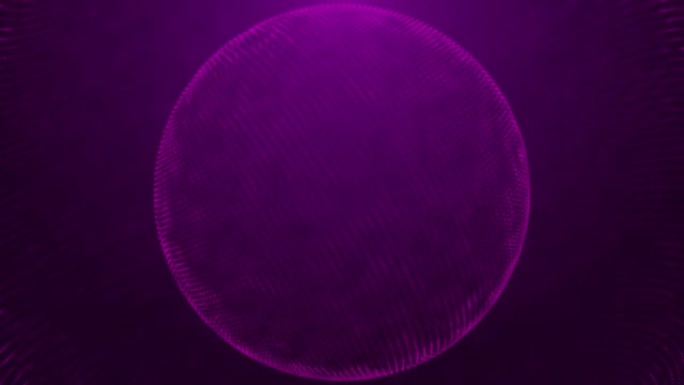 球形数字球紫色循环背景