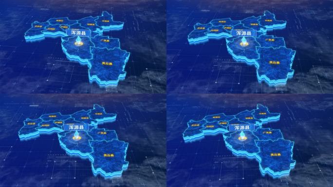 大同市浑源县蓝色三维科技区位地图
