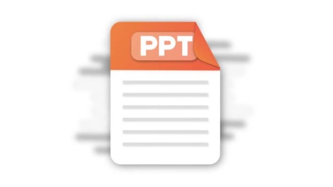 Pdf文件图标。平面设计图形。动画PDF图标。孤立在白色背景上的运动设计
