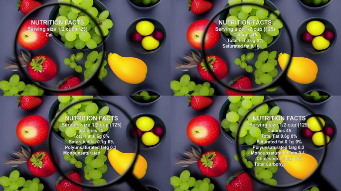 各种水果和蔬菜的营养事实
