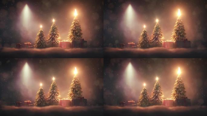 圣诞背景-可循环运动图像-4k分辨率
