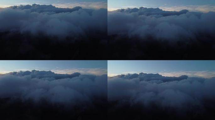萨尔瓦多圣萨尔瓦多火山火山口和日落期间的4K云