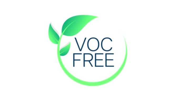 Voc免费动画图标圆圈徽章标志。非转基因生物标志贴纸。有机食品券