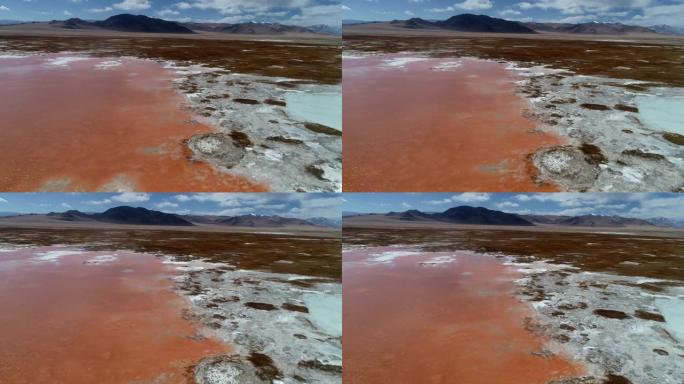 戈壁沙漠中的盐碱地