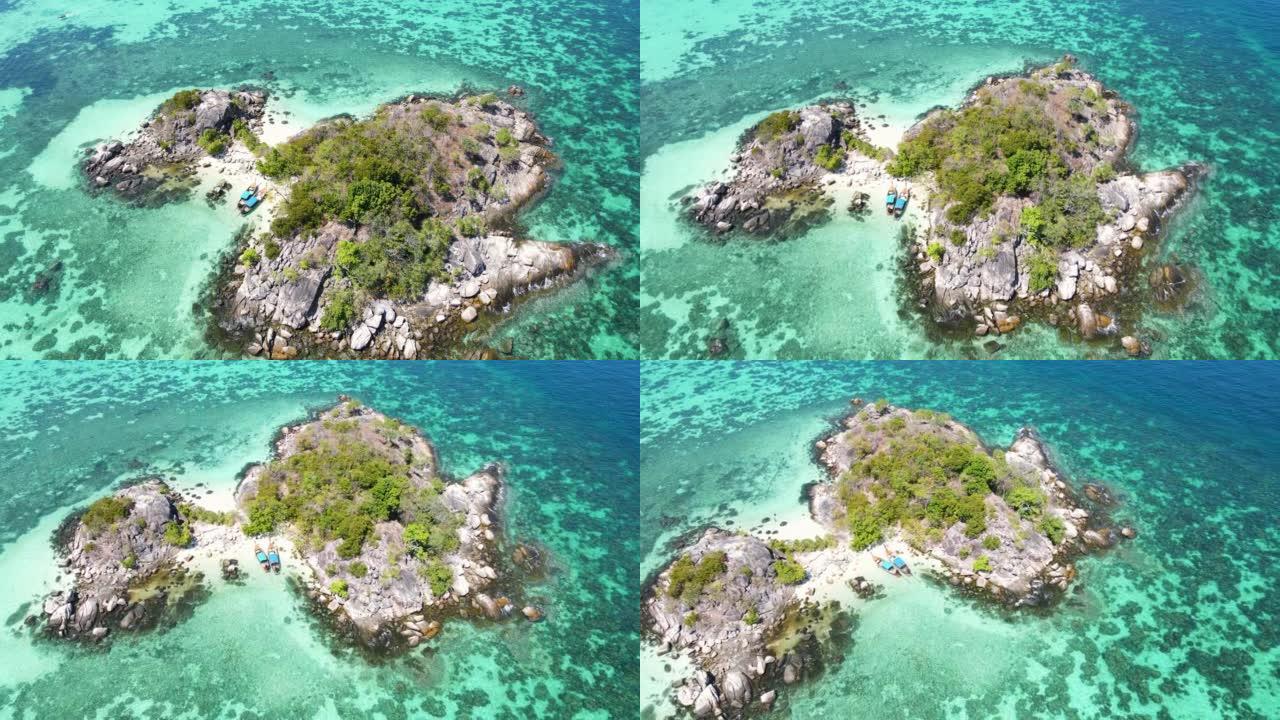 美丽的透明海洋与小岛，利培岛，泰国南部