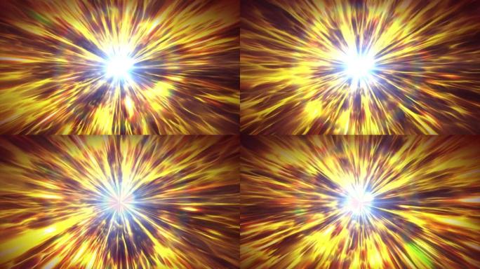 金光爆裂火花隧道粒子动画