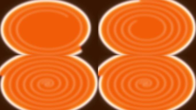抽象橙色圆圈笔画动画