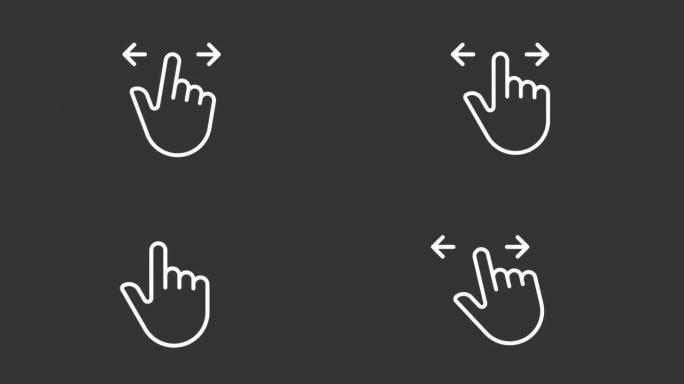 动画选择白色线性图标