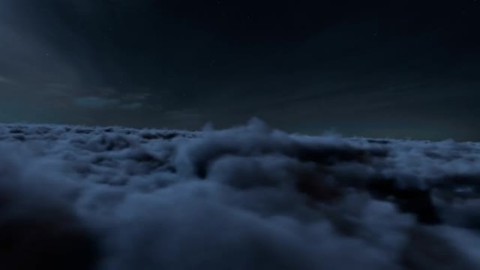 无限飞越电影黑夜云背景无缝循环v01
