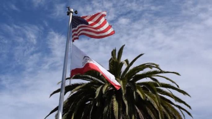 美国加利福尼亚州国旗和州旗