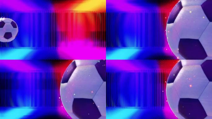 抽象足球背景球体霓虹霓虹灯