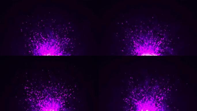 粒子尘埃紫色抽象光运动背景。发光粒子的动画。非常适合作为电影或奢侈品和标题等主题的背景。