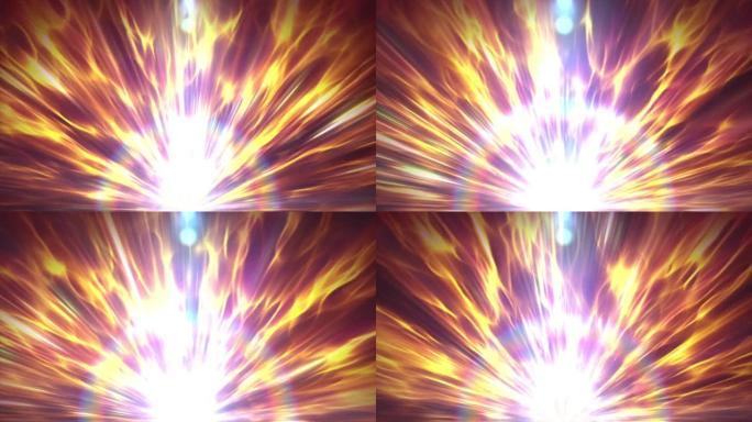 金光爆裂火花隧道粒子动画