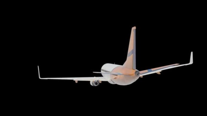 Boing 737背后的角度-客机透明三维模型