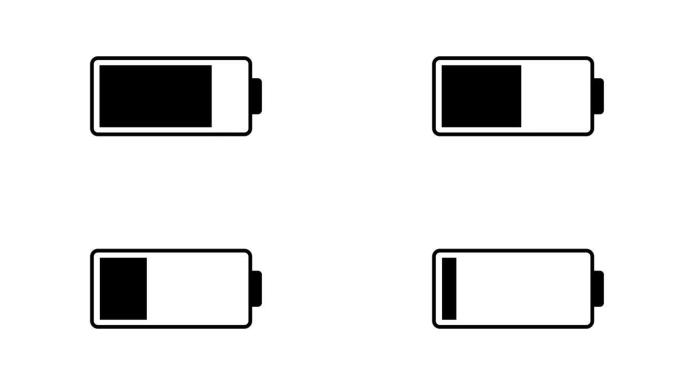 黑色白色bg 30秒水平锂电池耗尽其寿命