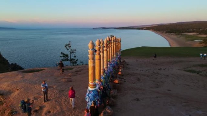 空中: serge的柱子是贝加尔湖人民的圣地