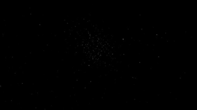 黑色背景3d渲染上的抽象飞尘粒子
