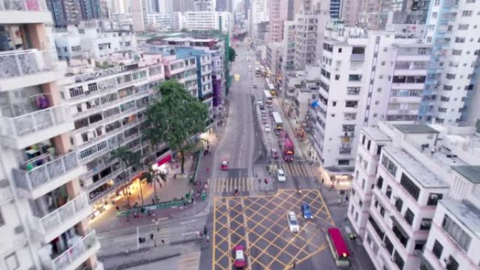 香港九龙土瓜湾区红磡市中心鸟瞰图，白天