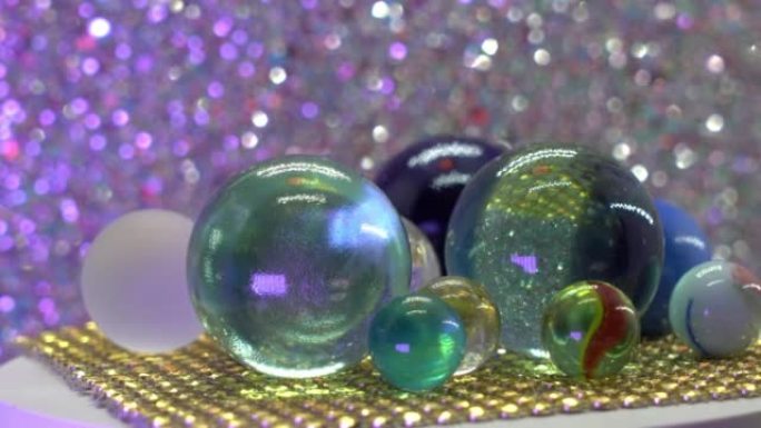 玻璃球研磨和抛光的色彩混合