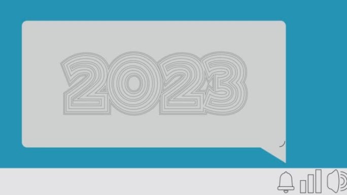 从便携式信息设备屏幕2023通知气泡。