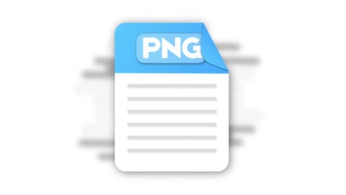 PNG文件图标。平面设计图形。动画PNG图标。孤立在白色背景上的运动设计