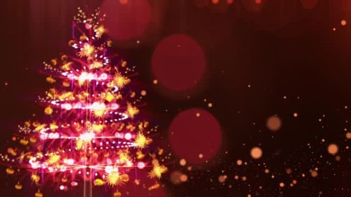 闪闪发光的圣诞树粒子斑点光斑