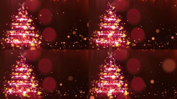闪闪发光的圣诞树粒子斑点光斑