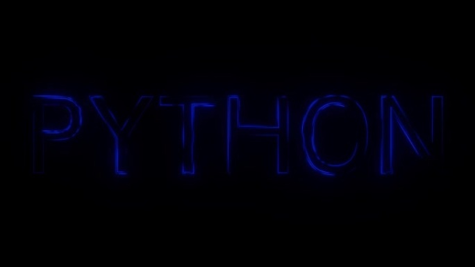 Python编程语言蓝色文本动画