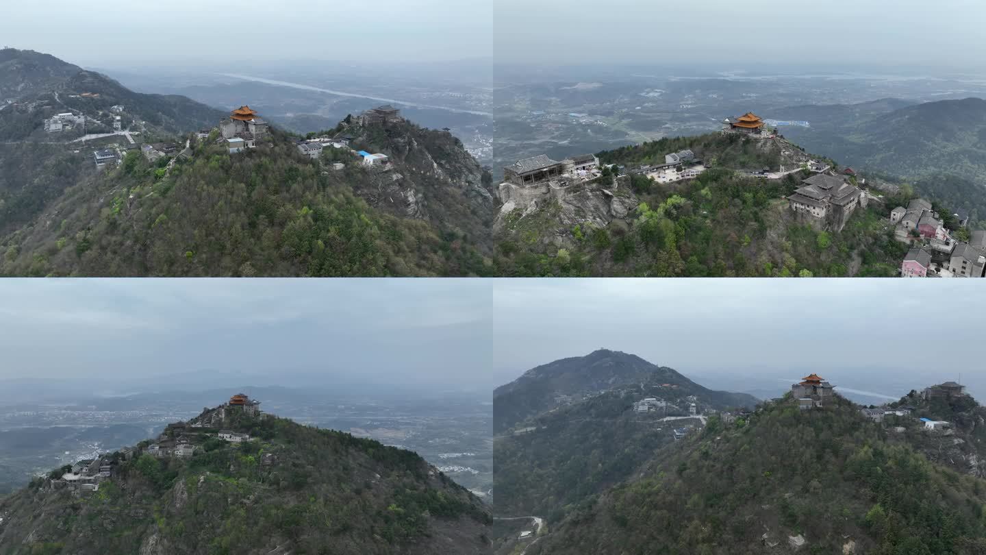 武汉黄陂木兰山山顶金顶山上风景航拍1