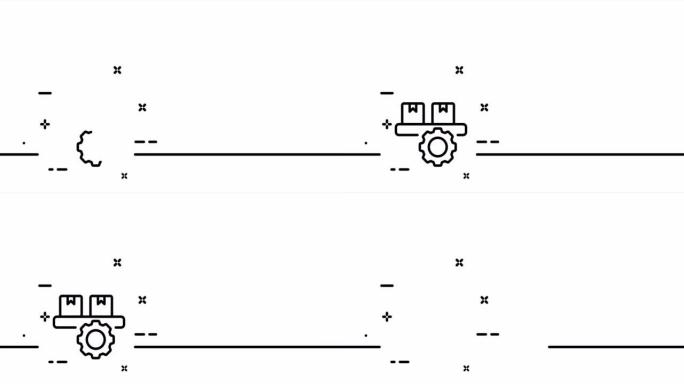 设置。齿轮，设置，工人，工具，泵你的大脑，配置，目录，关联。信息图表概念。一个线条画动画。运动设计。