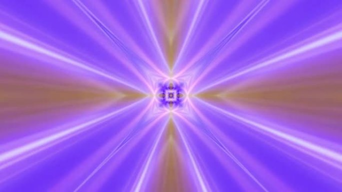 黑暗空间中紫色色调万花筒背景的3D动画