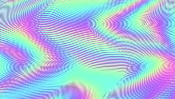 无缝抽象全息波浪形背景，用于循环播放。4k viseo