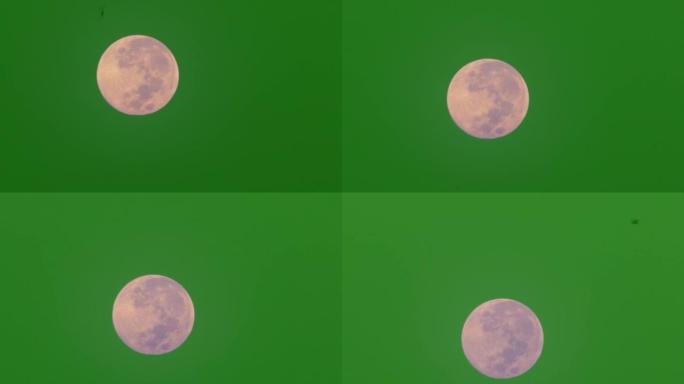 月亮2022年11月月食背景绿色屏幕