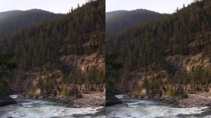 蒙大拿州库特奈瀑布河流垂直视频