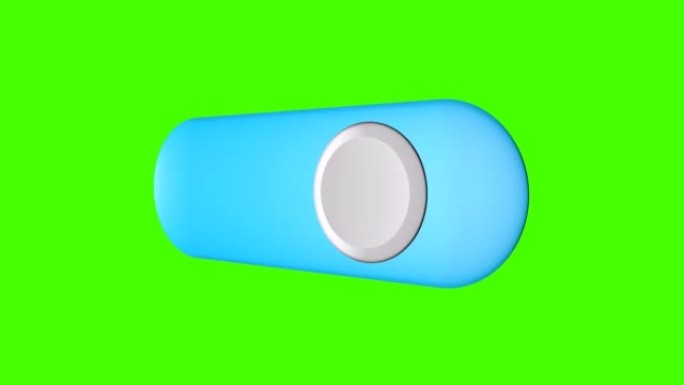 在绿色色度上打开和关闭的按钮或开关概念的符号设计