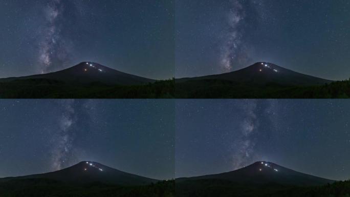 银河系的时光倒流涌入富士山