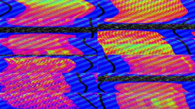 故障电视静态噪声失真信号问题错误视频损坏复古风格80年代