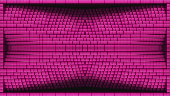 【裸眼3D】玫红独立方块矩阵艺术视觉空间