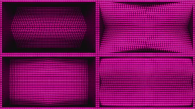 【裸眼3D】玫红独立方块矩阵艺术视觉空间