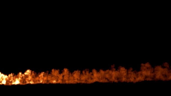 VFX燃烧橙色火线-黑色，隔离
