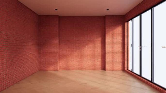 建筑和室内概念空房间和花岗岩墙和混凝土墙背景3D插图渲染