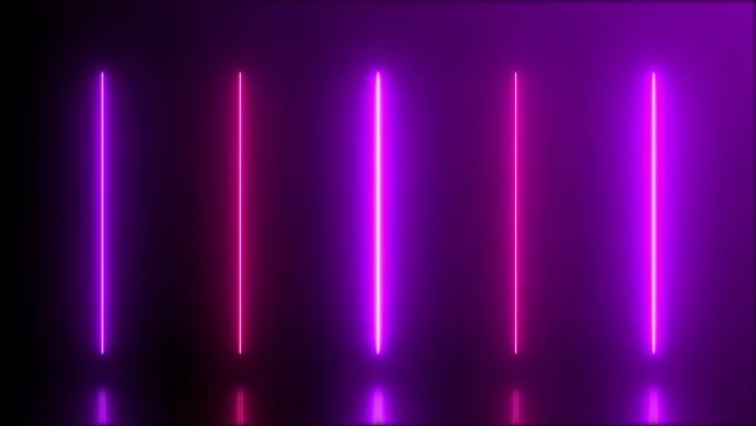 4k抽象未来紫色粉色霓虹灯激光线背景