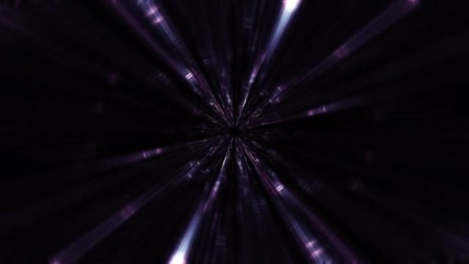 抽象环粉色紫色发光射线飞行线在隧道中的运动和照明光效果。未来背景，超数字发光线，激光射线，光速